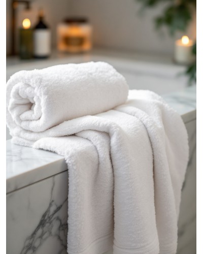 Toptan Beyaz Otel El Havlusu 50x90 cm - %100 Pamuk